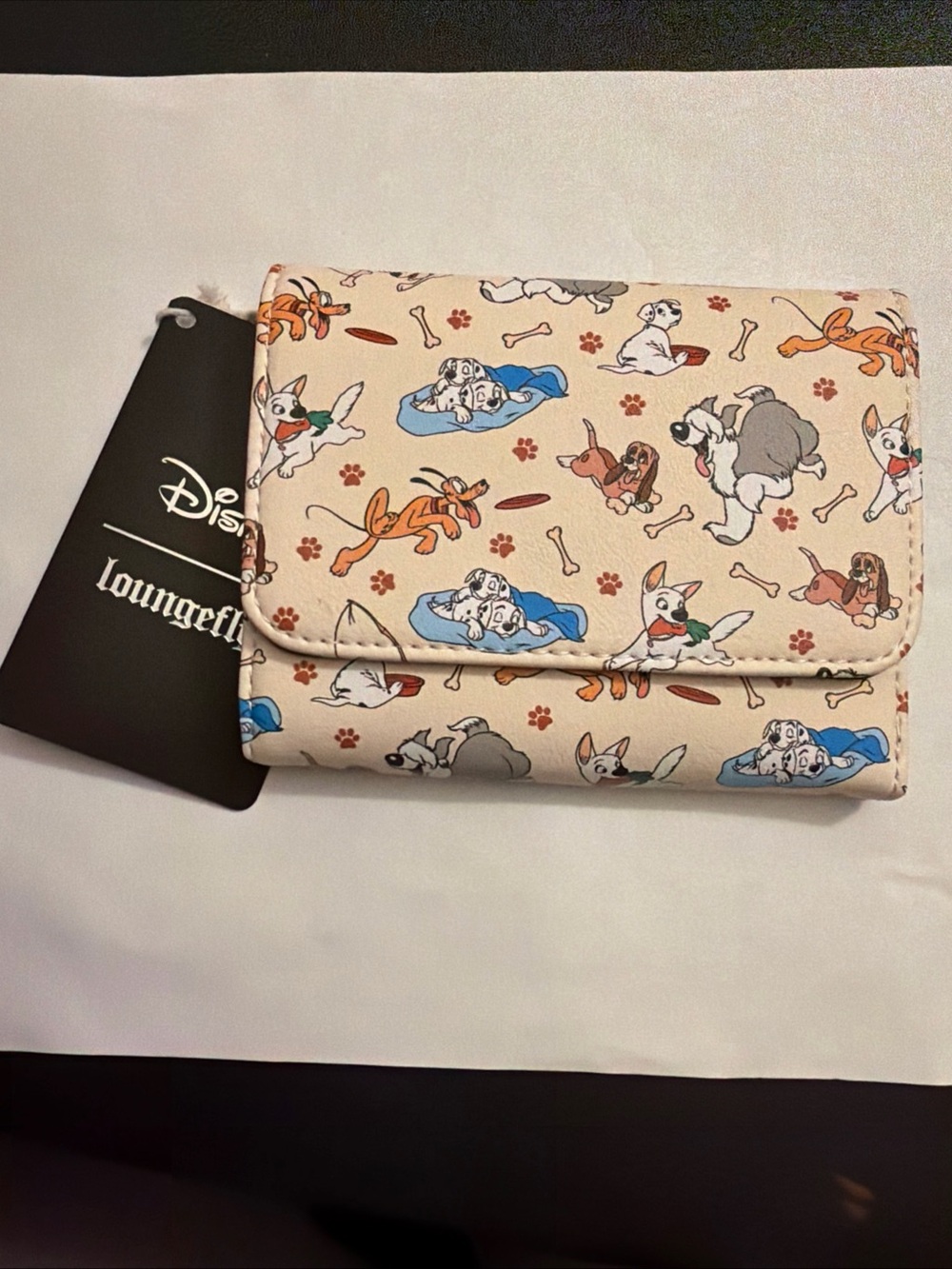 Loungefly Disney Dogs Play AOP Wallet NWT 2026